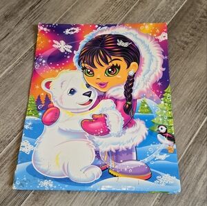 Vintage 2005 Lisa Frank Pocket Folder Polar Girl Anana & Roary Bear